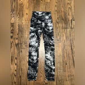 lululemon athletica Black & White Tie-Dye Leggings